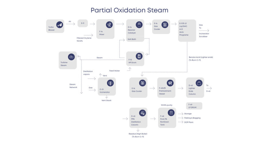 partial oxidation steam
